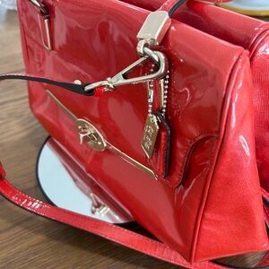 Coach Red Patent Leather Handbag